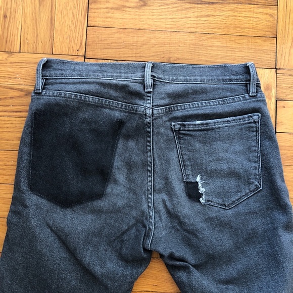 Frame Le Garçon Distressed Grey Jeans 26 - Picture 5 of 7